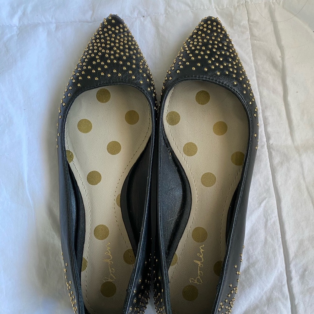 Boden Studded Leather Flats-Size 6